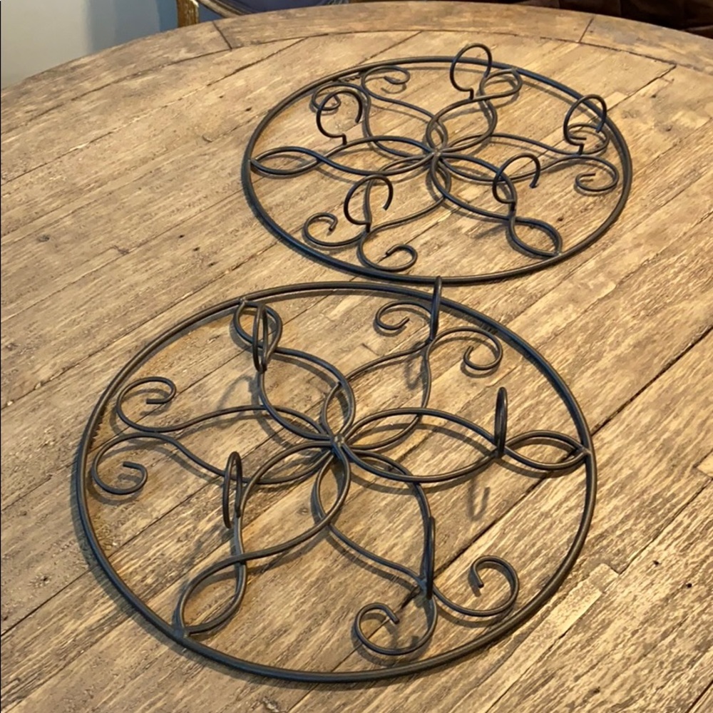 Wrought Iron Wall Candle Holders